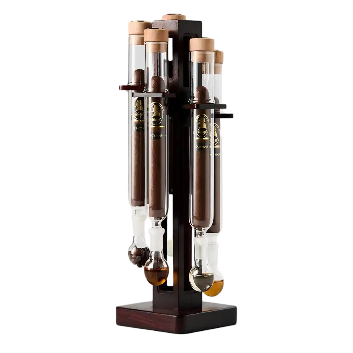 Five-tube surrounding cigar flavor infuser designed for even flavor infusion