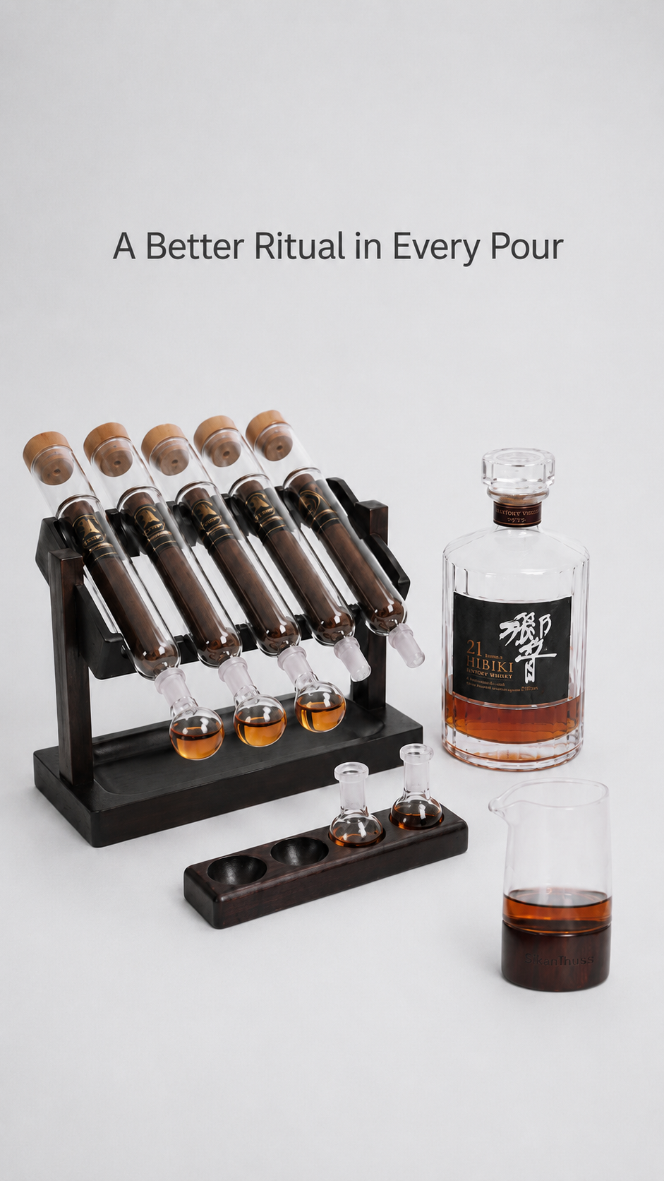 Luxury Rosewood Spirit Server | Handcrafted Borosilicate Glass Decanter with Natural Wood Base, Elevating Every Pour 6 ChatGPT Image 2026年7月29日 15 52 43 5