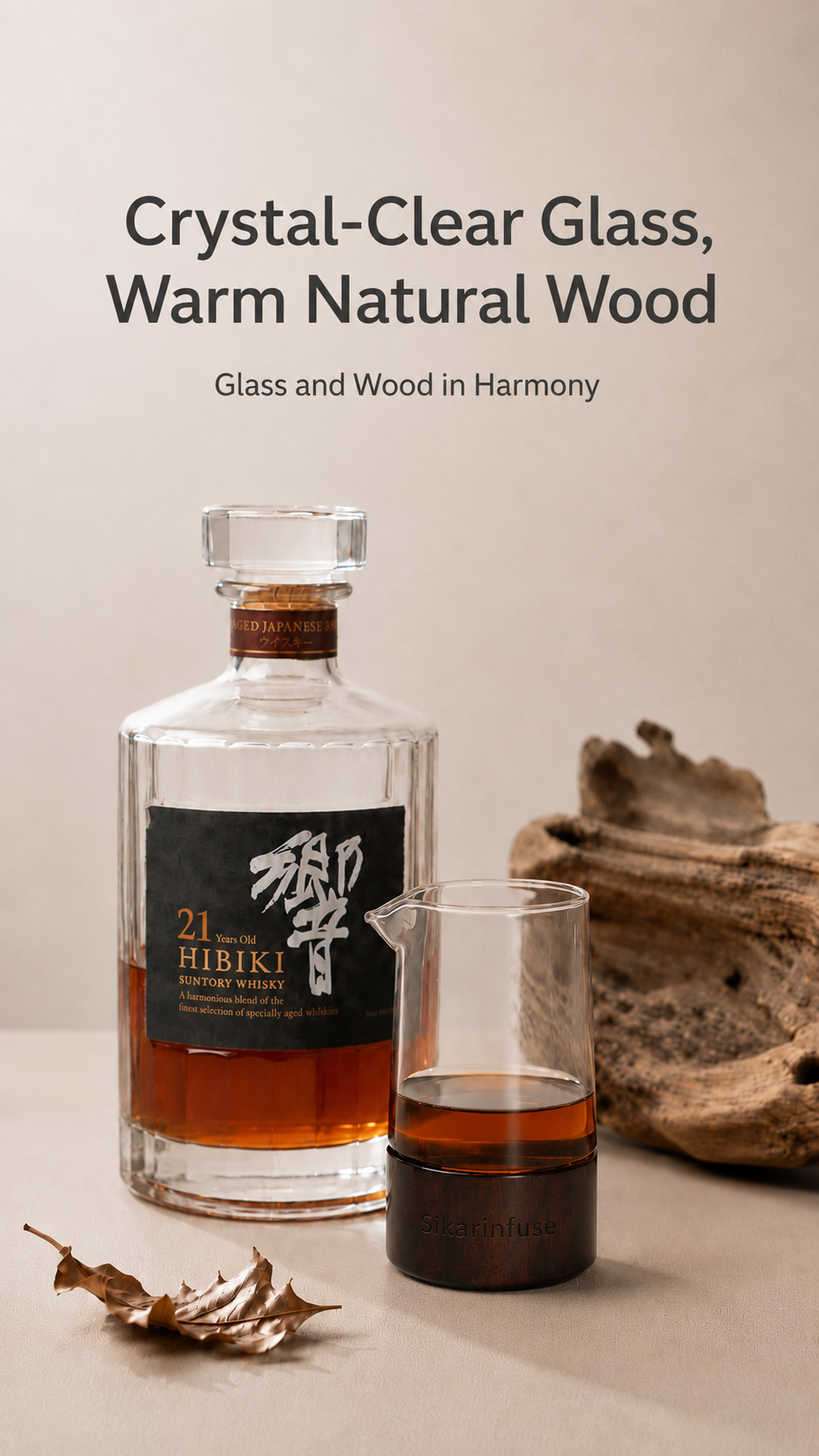 Luxury Rosewood Spirit Server | Handcrafted Borosilicate Glass Decanter with Natural Wood Base, Elevating Every Pour 9 ChatGPT Image 2026年7月29日 15 52 45 9