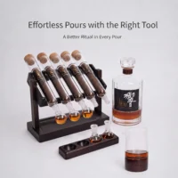 Luxury Rosewood Spirit Server | Handcrafted Borosilicate Glass Decanter with Natural Wood Base, Elevating Every Pour - Image 2